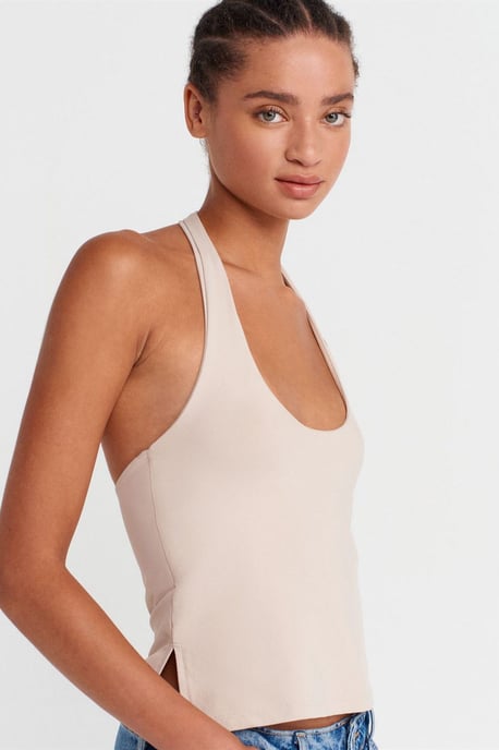 Women's Slim Fit Halter Neck Cut-Out Top - Image 3