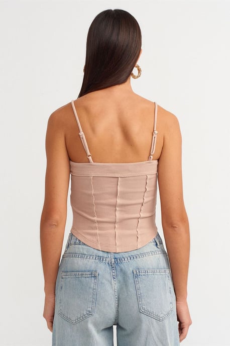 Ribbed Square-Neck Crop Top - Image 2