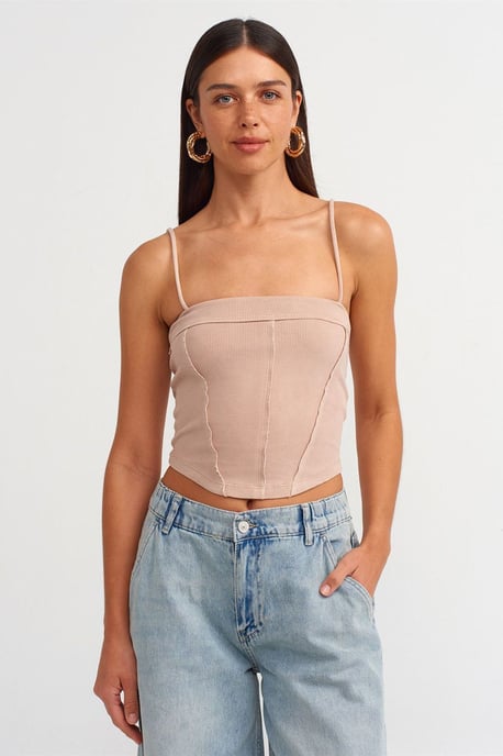 Ribbed Square-Neck Crop Top - Image 4