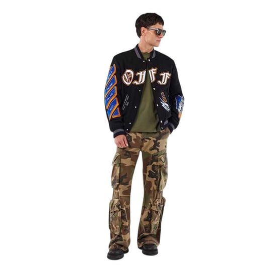 Off White Unisex-zonnebril voor volwassenen met vierkant montuur (Havana/Groen) - Image 4