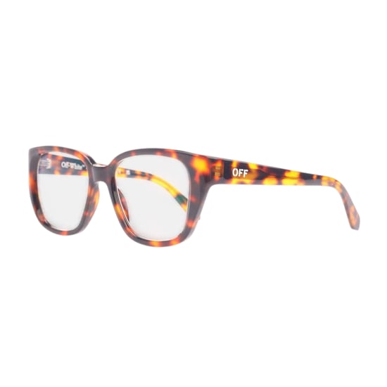 Off White Unisex-bril voor volwassenen, model 63, met vierkant montuur (Bruin/zwart) - Image 1