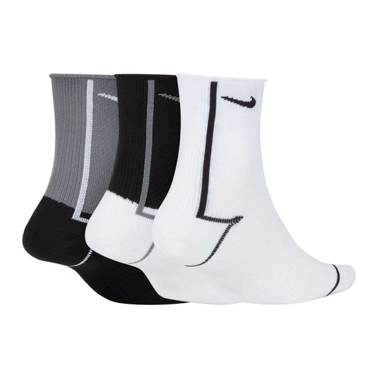Nike Unisex-trainingssokken voor volwassenen in grote maten (set van 3) (Grijs/Zwart/Wit) - Image 3