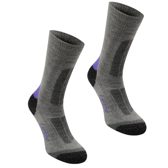 Karrimor Dames Wandelsokken (Set van 2) (Grijs/Paars) - Image 1