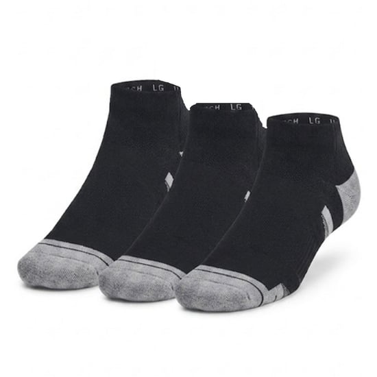 Under Armour Unisex-enkelkousen voor volwassenen met technische eigenschappen (set van 3) (Zwart/Grijs) - Image 1