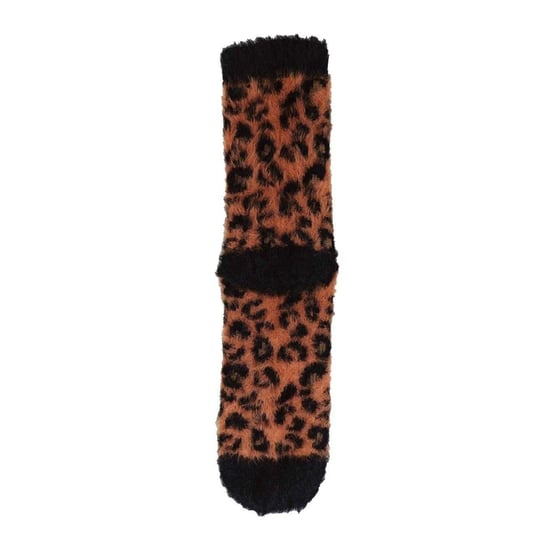 Miso Ankelstrumpor med leopardmönster för kvinnor/damer (Brun/Svart) - Image 3