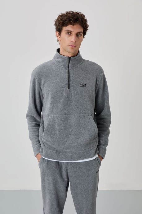 Heren Polyester Fleece Sweatshirt en Broek Set - Image 2