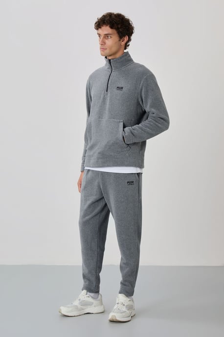 Heren Polyester Fleece Sweatshirt en Broek Set - Image 5