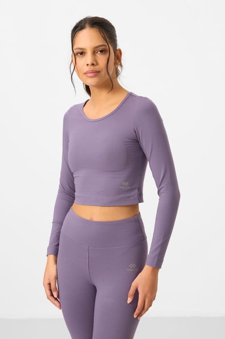Katoenen Elastaan Crop T-Shirt en Legging Set - Image 6