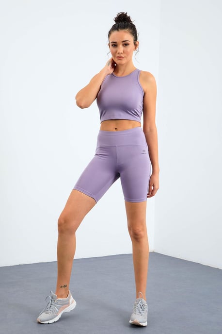 Mouwloos Crew Neck Actieve Set Met Fietsshorts - Image 5
