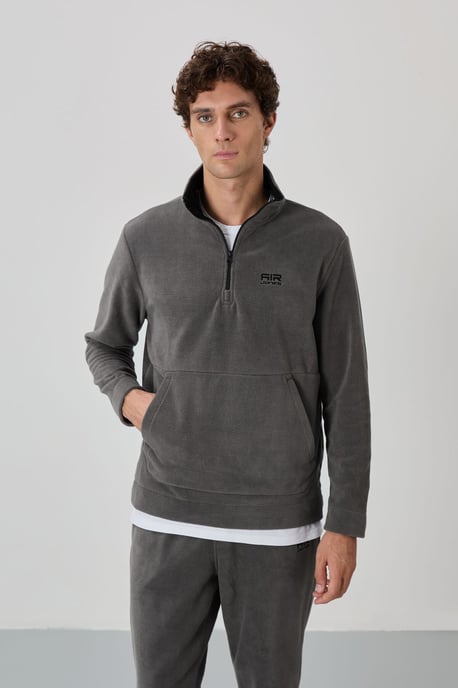 Heren Polyester Fleece Sweatshirt en Broek Set - Image 2