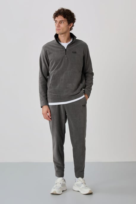 Heren Polyester Fleece Sweatshirt en Broek Set - Image 5