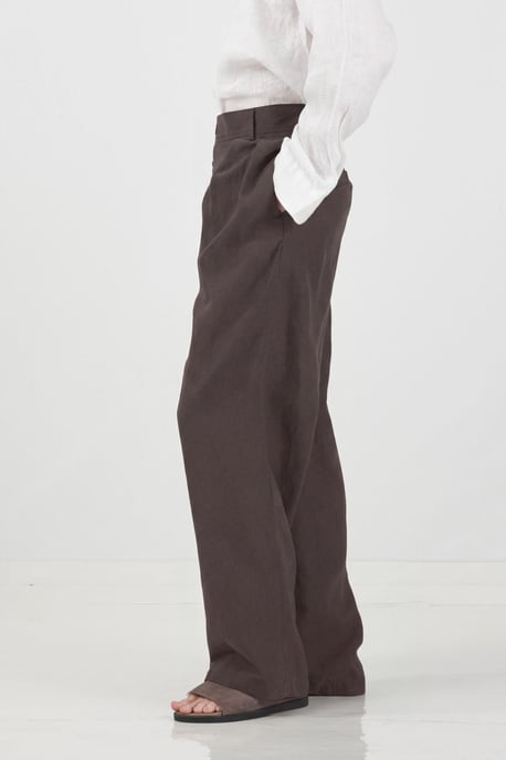 Heren Hoge Taille Plissé Wijde Pantalon - Image 3