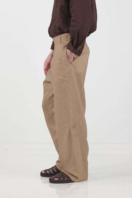 Men's High-waist Wide-leg Woven Trousers - Image 4