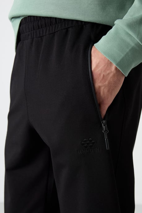 Heren Effen Pull-on Sweatpants Met Ritszak - Image 3