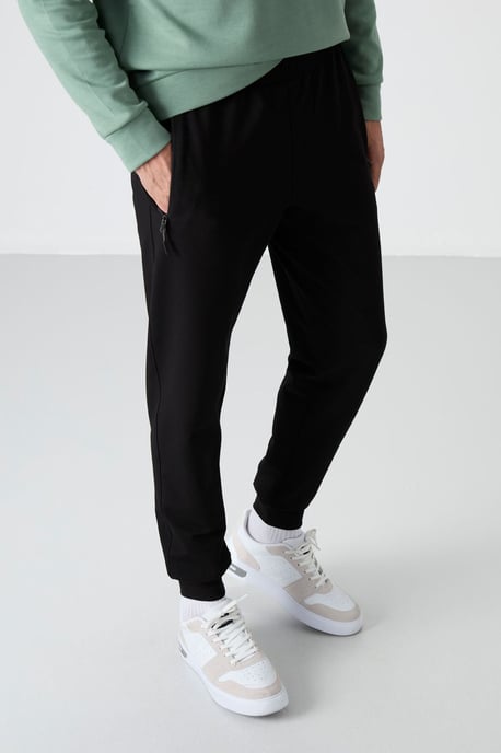 Heren Effen Pull-on Sweatpants Met Ritszak - Image 4