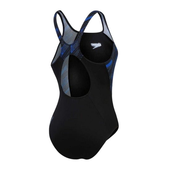 Speedo Dames/Dames Hyper Boom Muscleback ééndelig zwempak (ZWART/BLAUW) - Image 2