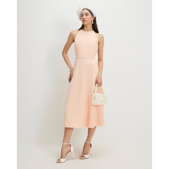 River Island Womens Midi Dress Orange Bow Back Detail - Image 1