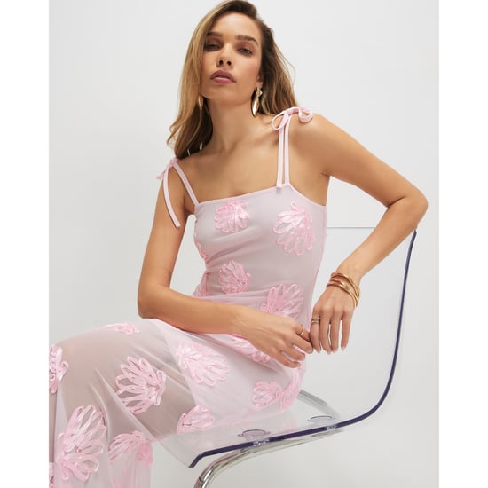 River Island Womens Maxi Dress Pink Sleeveless Cornelli Shell - Image 1