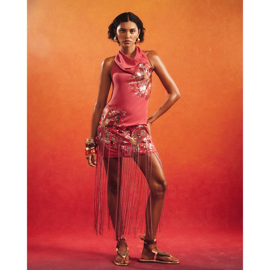 River Island Womens Mini Dress Pink Sequin Tassel - Image 1
