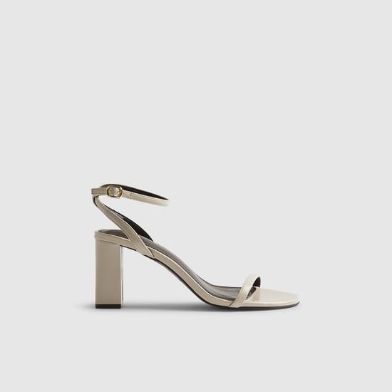 River Island Womens Sandals Cream Wide Fit Block Heeled Open Toe - Image 1