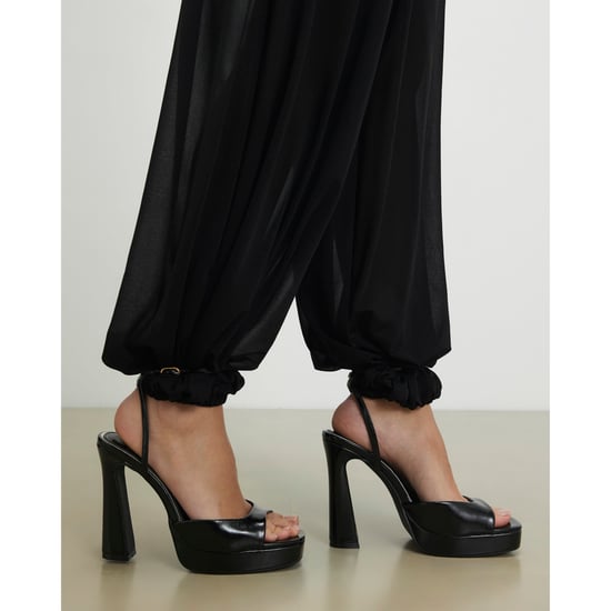 River Island Womens Sandals Black Platform Heeled - Image 1