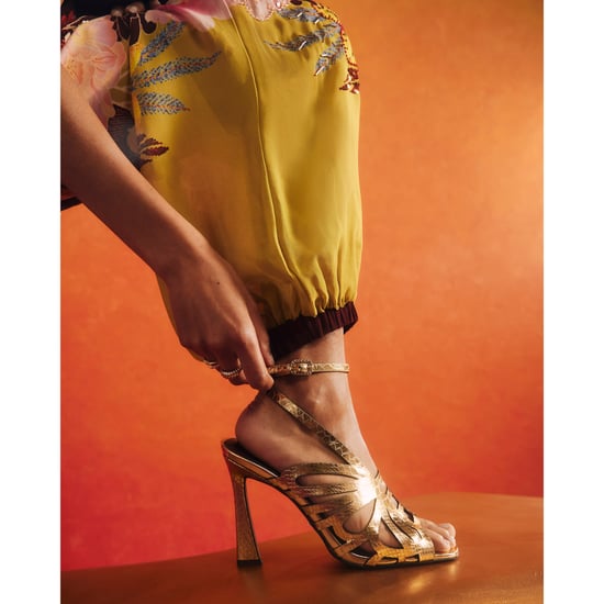 River Island Womens Gold Butterfly Caged Heels - Image 1