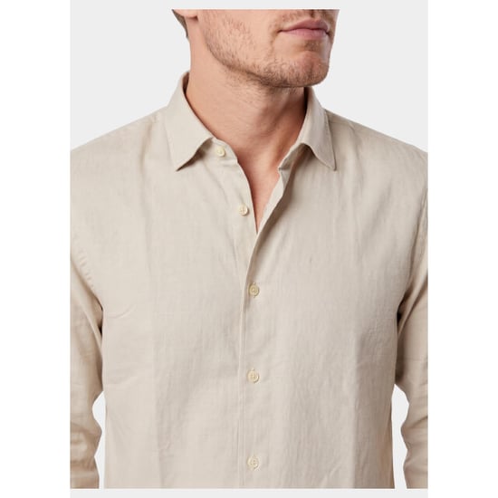 Bos Bright Blue Casual hemd lange mouw linnen shirt 5405.426/607 - Image 4