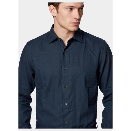 Bos Bright Blue Casual hemd lange mouw linnen shirt 5405.426/208 - Image 2