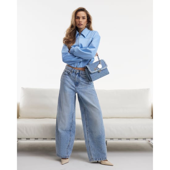 River Island Womens Blue Light Wash Balloon Leg Jeans - Image 1