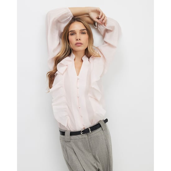 River Island Womens Pink Long Sleeve Frilled Shirt - Image 1