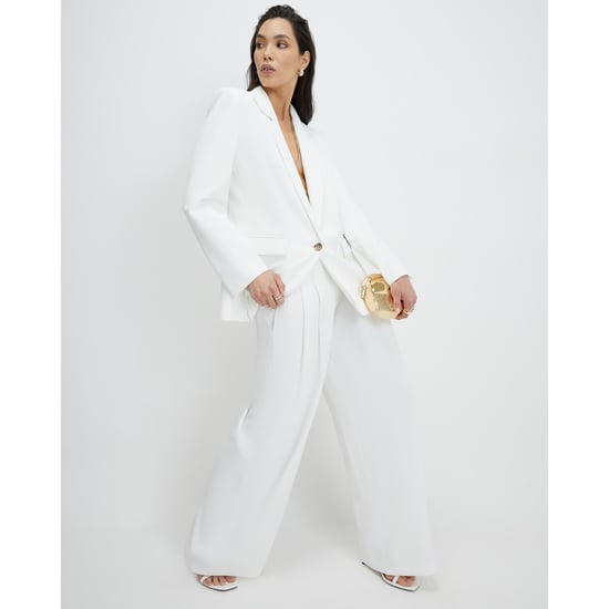 River Island Womens Wide Leg Trousers White - Image 1