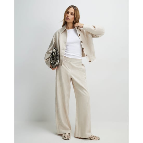 River Island Womens Wide Leg Trousers Beige - Image 1