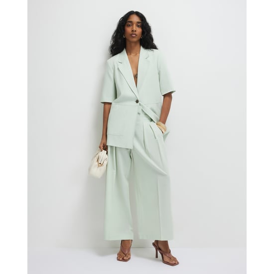 River Island Womens Trousers Green Ankle Grazer Tailored - Image 1