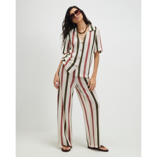 River Island Womens Trousers Cream Crochet Stripe - Image 1