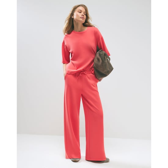 River Island Womens Joggers Orange Premium Drawstring Wide Leg - Image 1