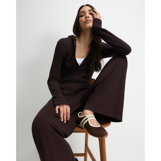 River Island Womens Hoodie Brown Long Sleeve Premium Zip Through - Image 1