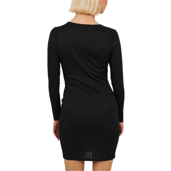 Brave Soul Mini-jurk met lange mouwen voor dames (Zwart) - Image 3