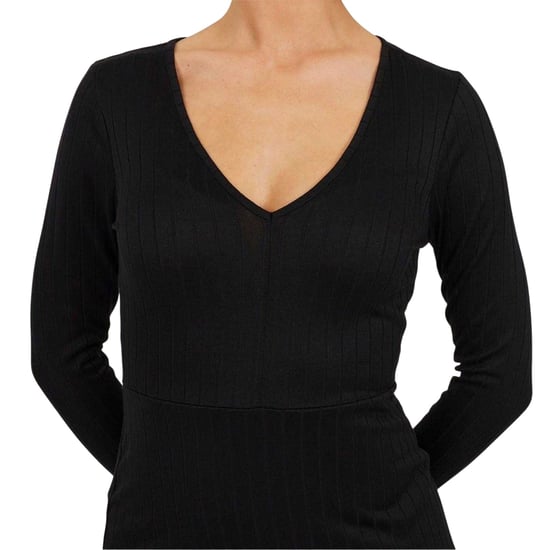 Brave Soul Mini-jurk met lange mouwen voor dames (Zwart) - Image 4