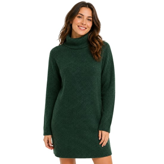 Pieces Turtleneck-trui-jurk voor dames (Trek Groen) - Image 1