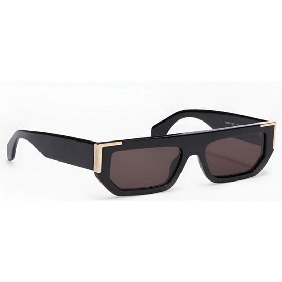 Accessories Palm Angels Golden Rectangle Sunglasses in Black Dark Grey - Image 1