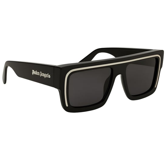 Accessories Palm Angels Salton Rectangle Sunglasses in Black Dark Grey - Image 1