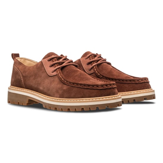 Men's CLAE Adults Low Top Trainers in Brown Suede - Image 2