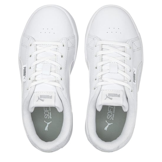 Girls Puma Jada Court Trainers Child Girls in White/White - Image 6