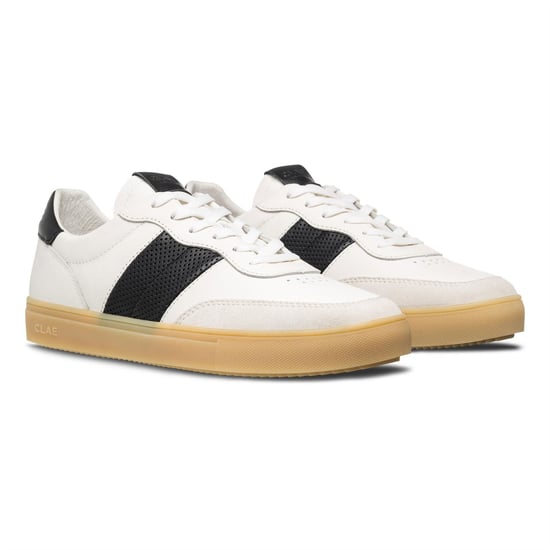 Men's CLAE Adults Low Top Trainers in Wht/Blk/Gum - Image 2