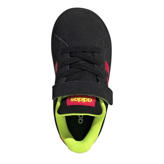 Girls adidas Grand Court Trainers in Core Black/Luci - Image 5