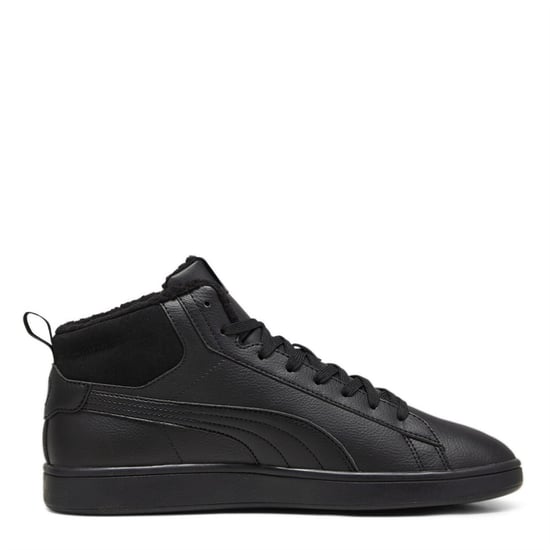 Men's Puma Smash 3.0 Mid Water Resistant Low Top Trainers in Black/Grey - Image 5
