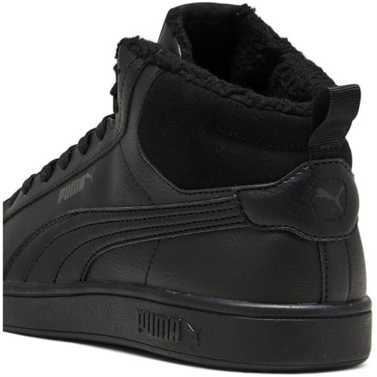 Men's Puma Smash 3.0 Mid Water Resistant Low Top Trainers in Black/Grey - Image 6