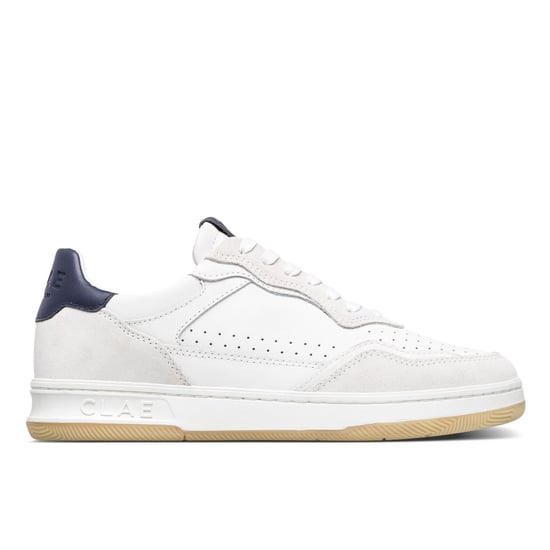 Men's CLAE Adults Low Top Trainers in Wht/Nvy/Gum - Image 1