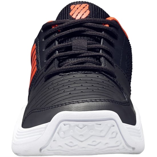 Girls K-Swiss Swiss Court Express Omni in Black/Ora/Wht - Image 2