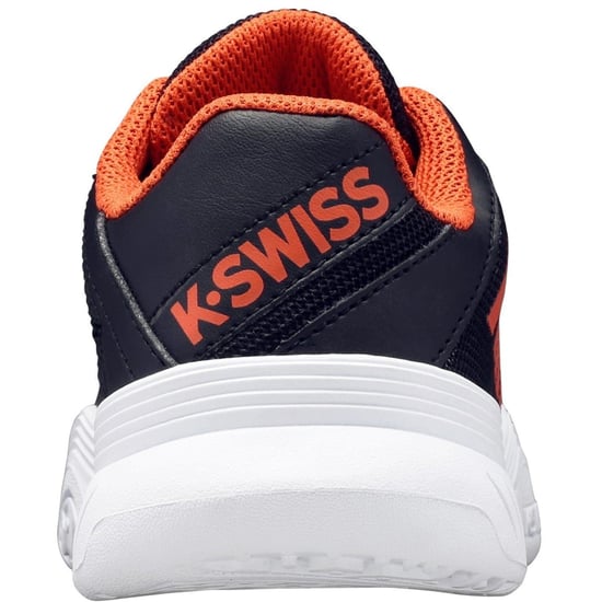 Girls K-Swiss Swiss Court Express Omni in Black/Ora/Wht - Image 3